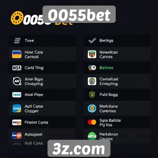 Métodos de pagamento disponíveis no 0055bet